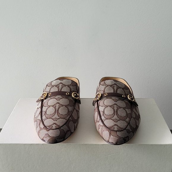 $129 *NEW* COACH Irene Mule Oak/Maple (8.5 & 9.5) - Picture 7 of 12